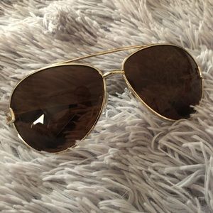 Gold aviator sunglasses